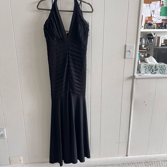 Tadashi Studio Black Maxi Halter Dress - Picture 1 of 13